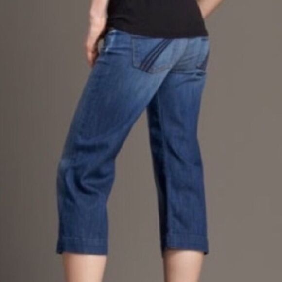 NWT 7 For All Mankind Dojo Low Rise Cropped Flare Jeans - Picture 1 of 8